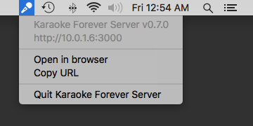 Karaoke Eternal Server (macOS)